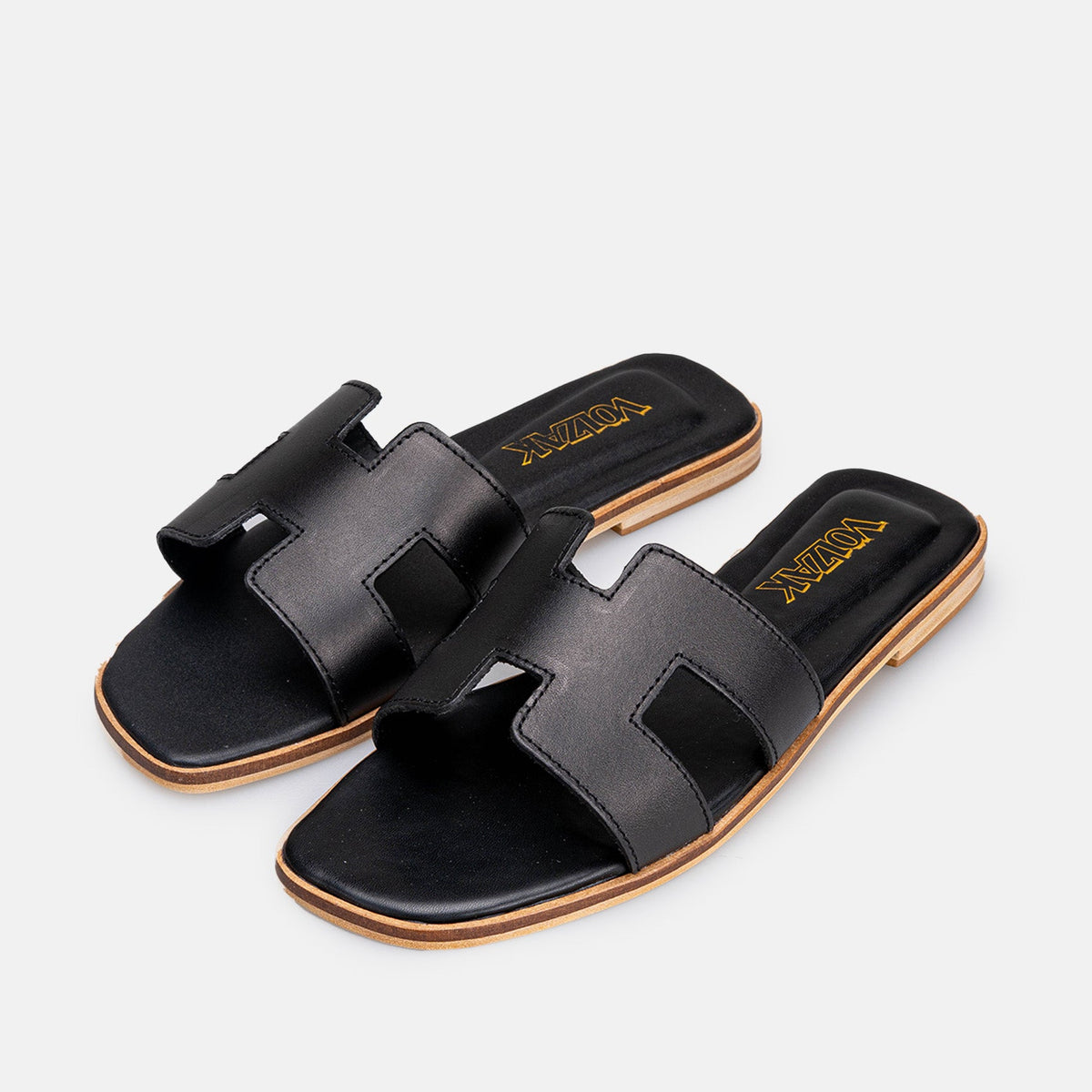 Volzak 900 Sandale en cuir Noir