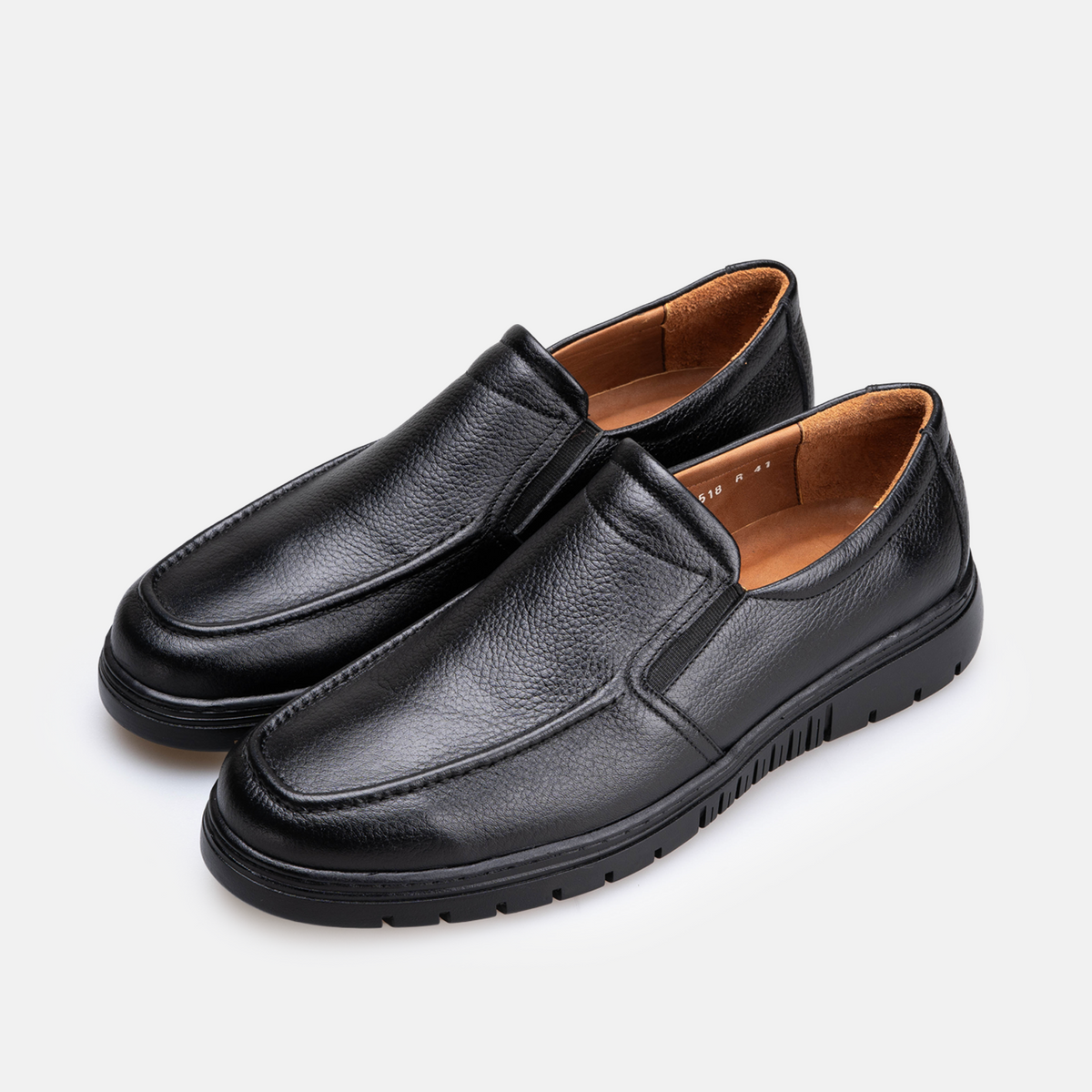 Volzak 5518 chaussure en cuir Noir Grainé