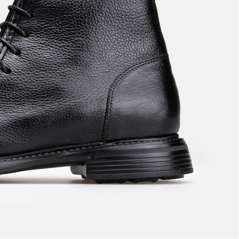 Volzak 5515 Bottine en cuir Noir Grainé