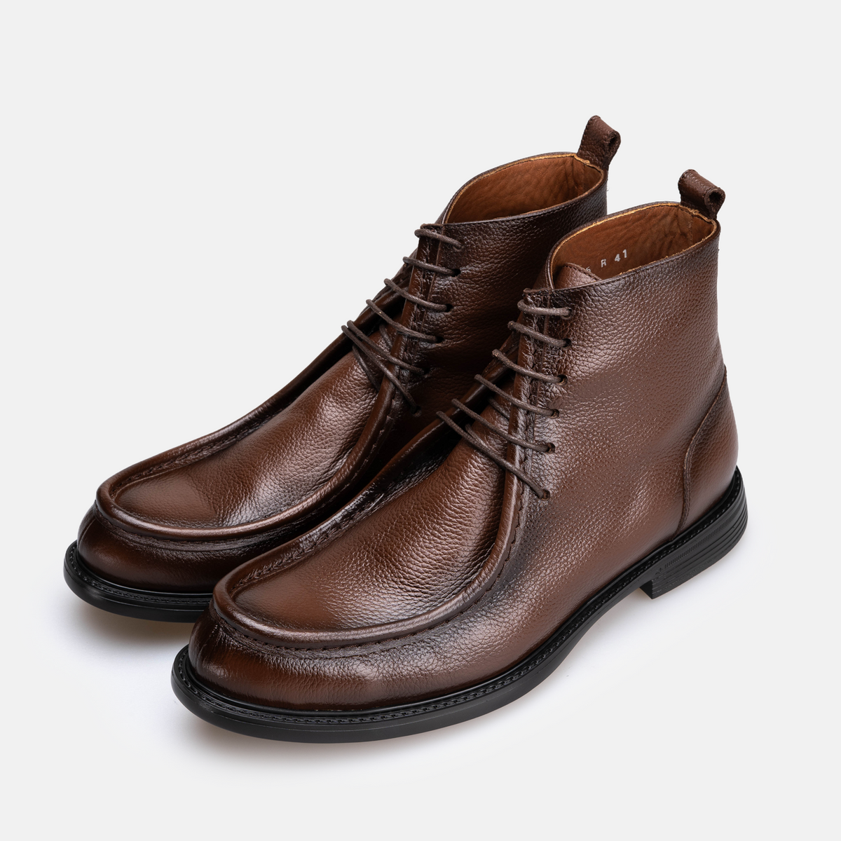 Volzak 5515 Bottine en cuir Marron Grainé