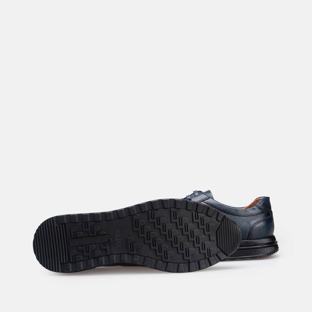 Volzak 5525 basket en cuir Bleu Grainé