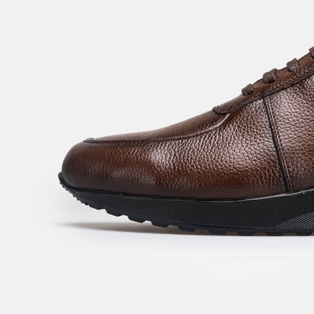 Volzak 5527 basket en cuir Marron Grainé
