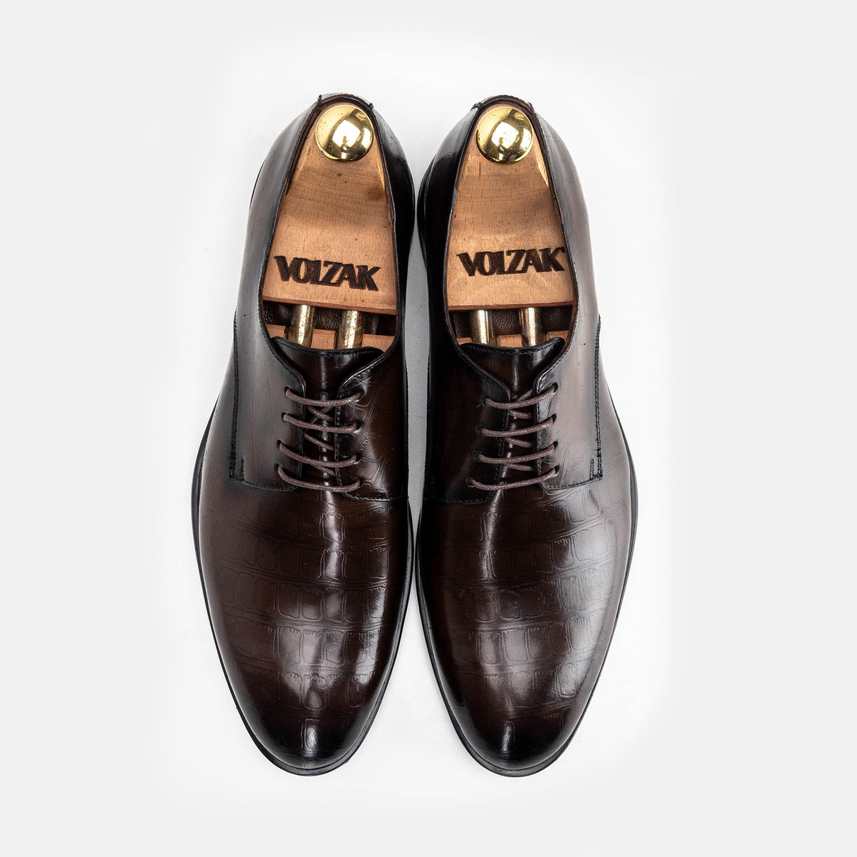 Volzak 5323 chaussure en cuir Marron Vintage