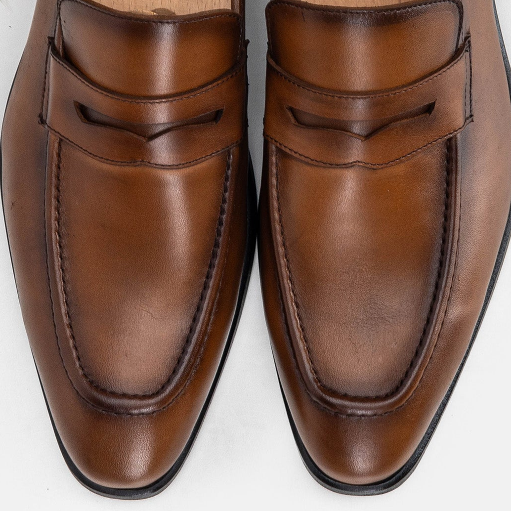 Volzak 5330 chaussure en cuir Marron Vintage