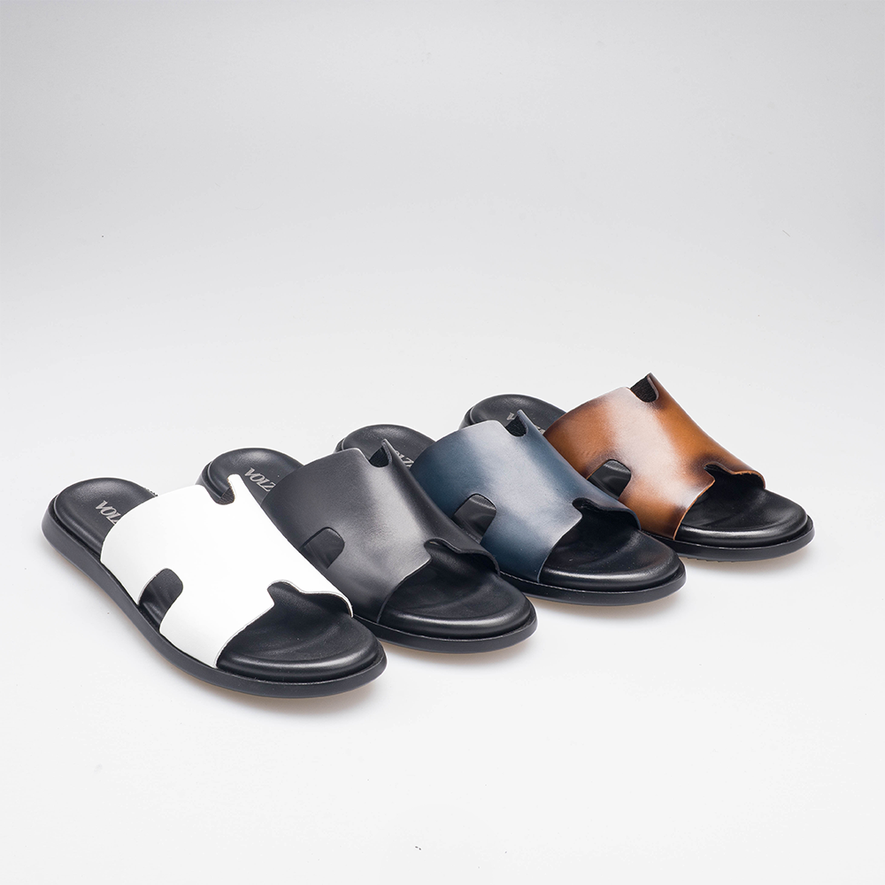 Volzak 5405 Sandale en cuir Marron Vintage