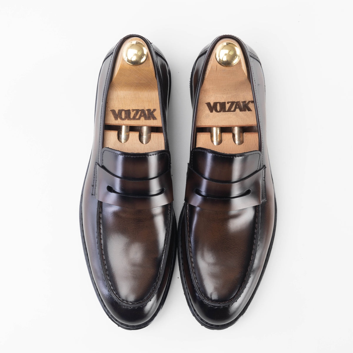 Volzak 5164 chaussure en cuir Démasquable marron