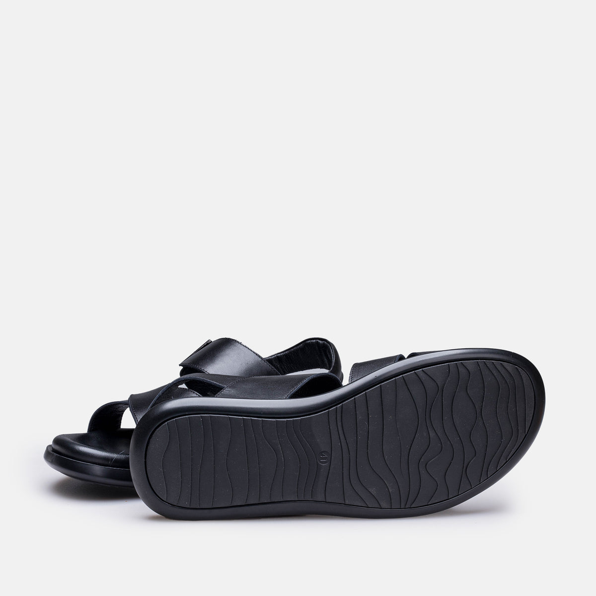 Volzak 5415 Sandale en cuir Noir