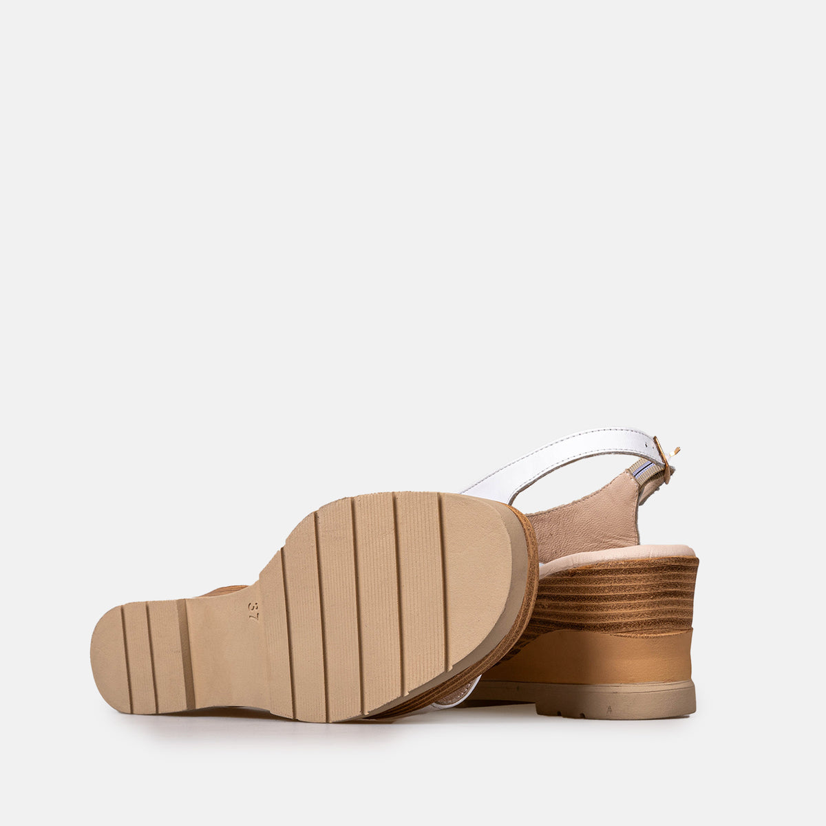 Volzak 5014 Sandale en cuir  Blanc