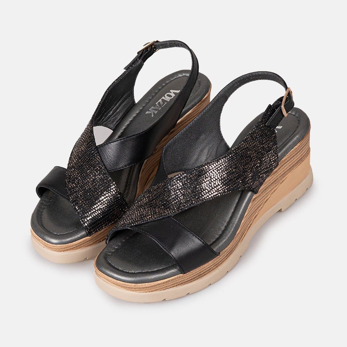 Volzak 5014 Sandale en cuir  Noir