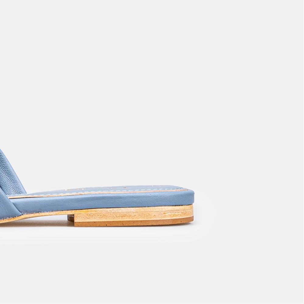 Volzak 524 Sandale en cuir Bleu ciel