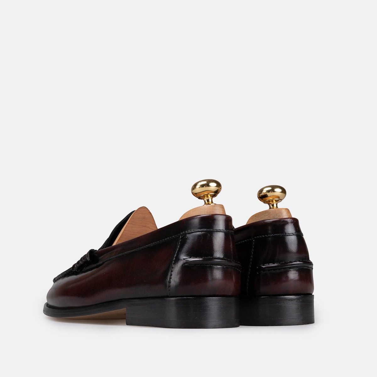 Volzak 315 Mocassin penny en cuir Démasquable Bordeaux