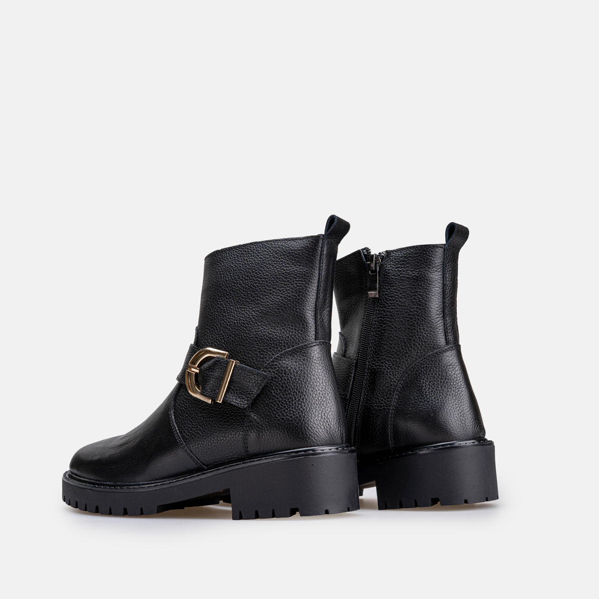 Volzak 1011 Bottine en cuir Noir Grainé