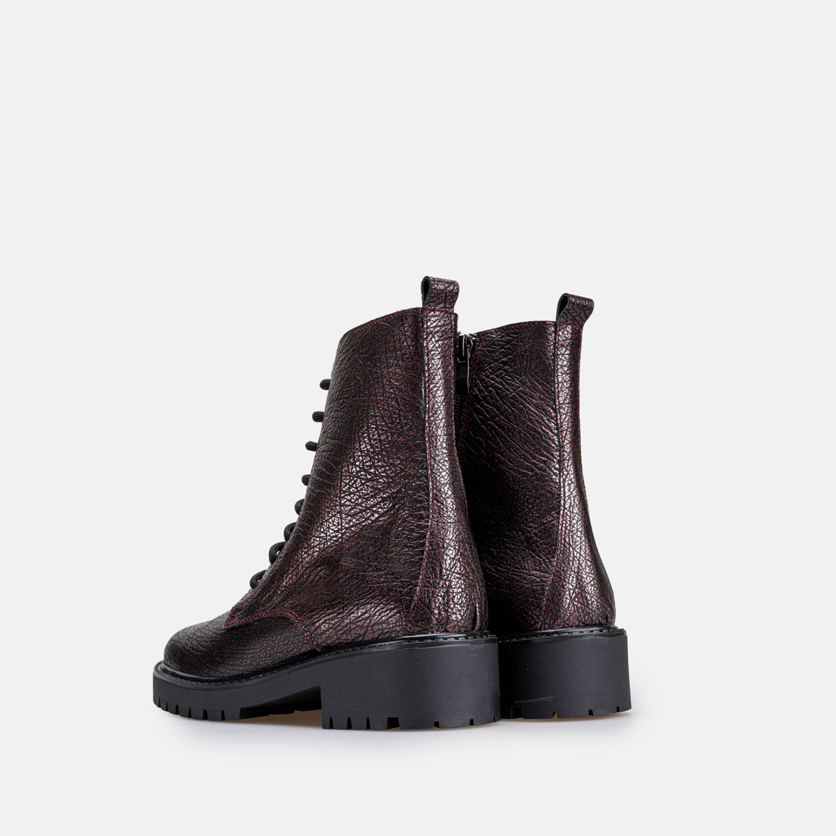 Volzak 4009 Bottine en cuir Bordeaux Grainé