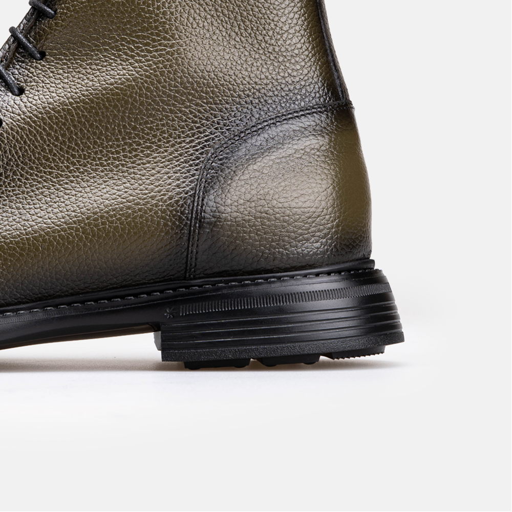 Volzak 5515 Bottine en cuir Vert Grainé