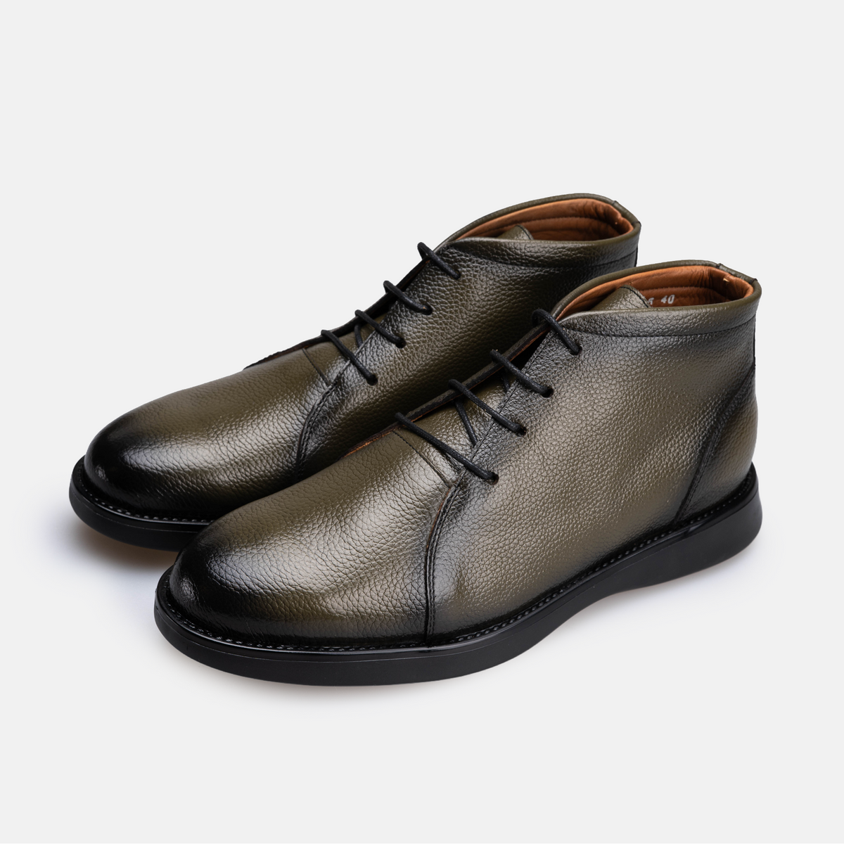 Volzak 5521 Bottine en cuir Vert Grainé