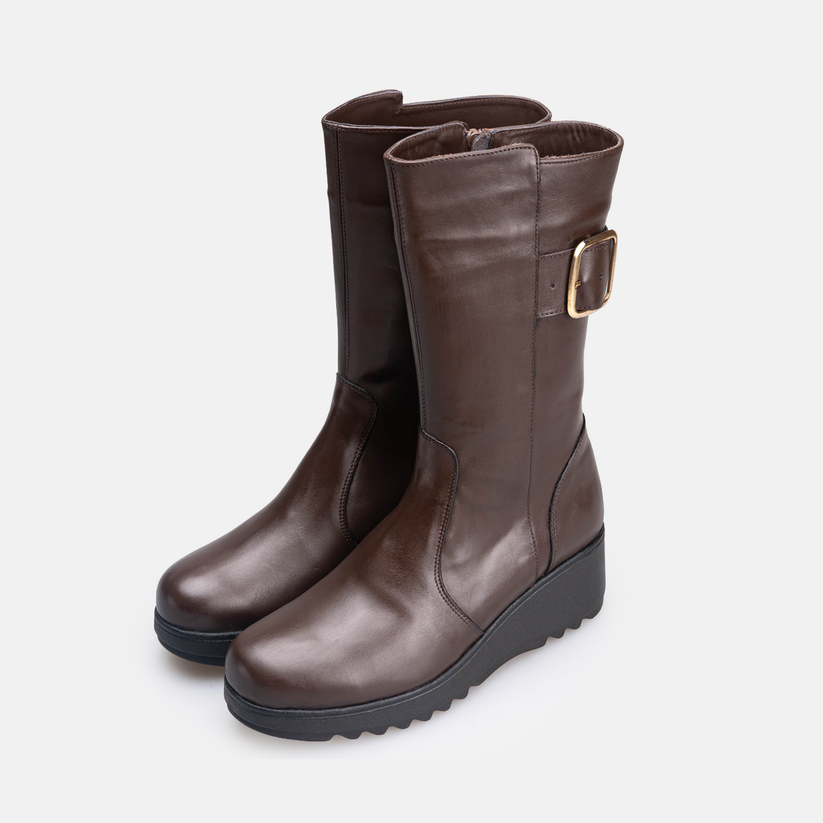 Volzak 4020 Botte genouillère en cuir Marron