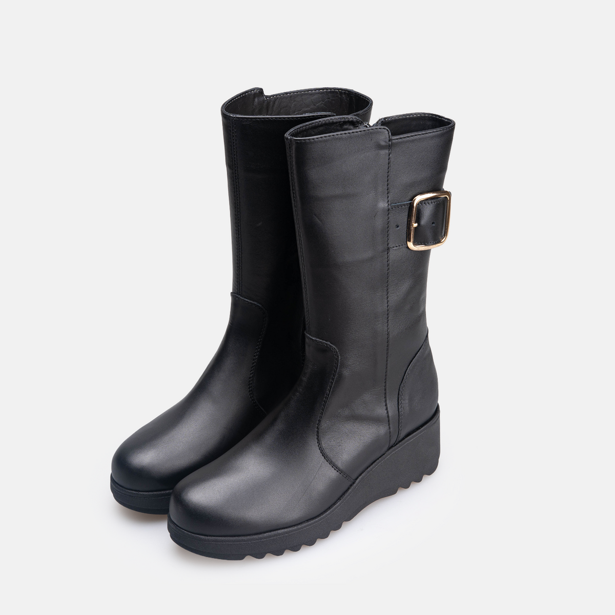Volzak 4020 Botte genouillère en cuir Noir