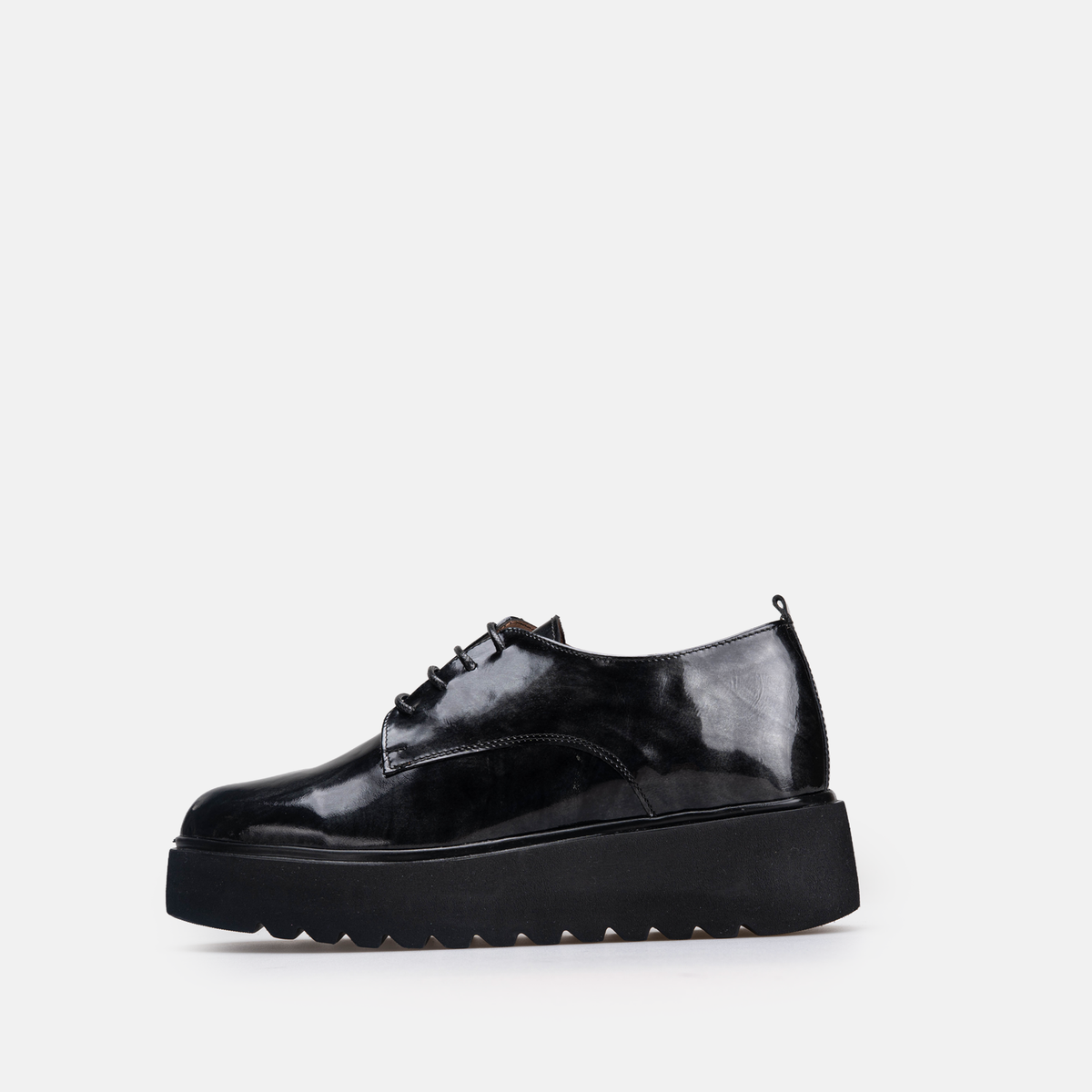 Volzak 4029 Chaussure en cuir Noir Gris Vernis
