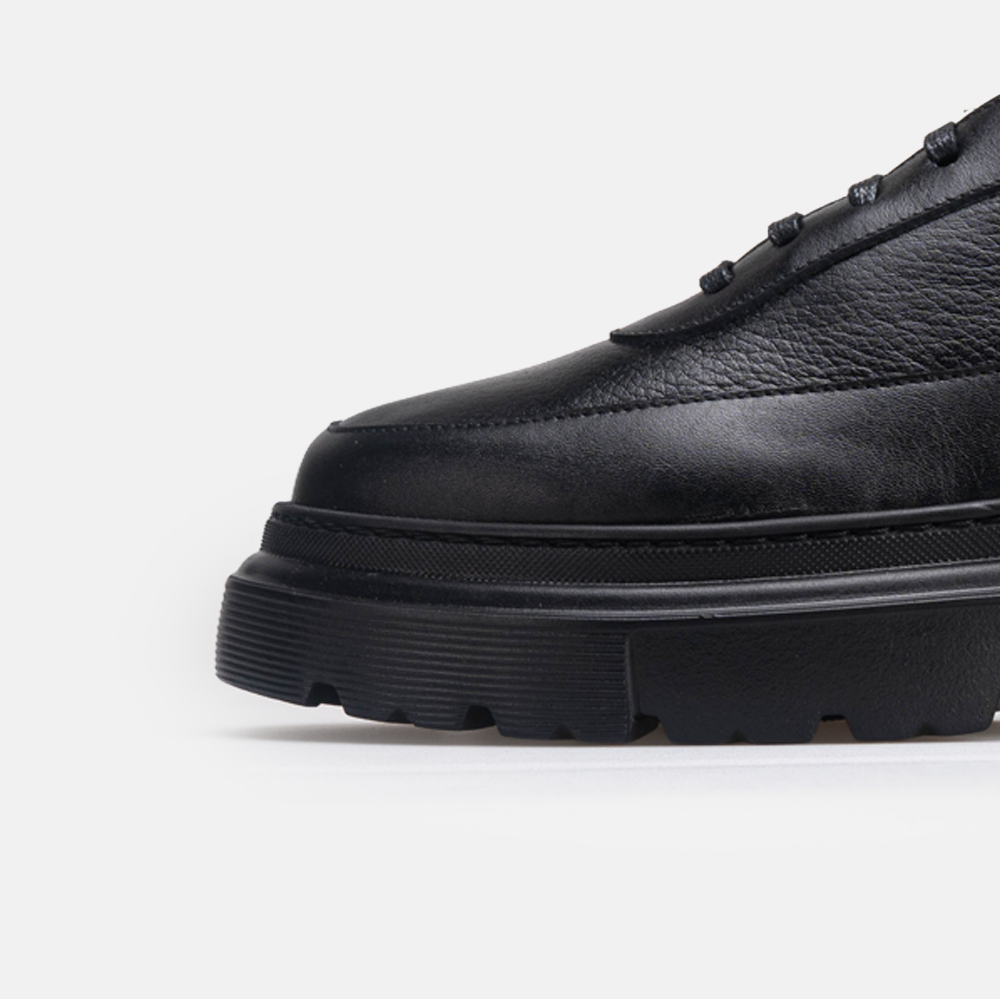 Volzak 5531 chaussure en cuir Noir Grainé