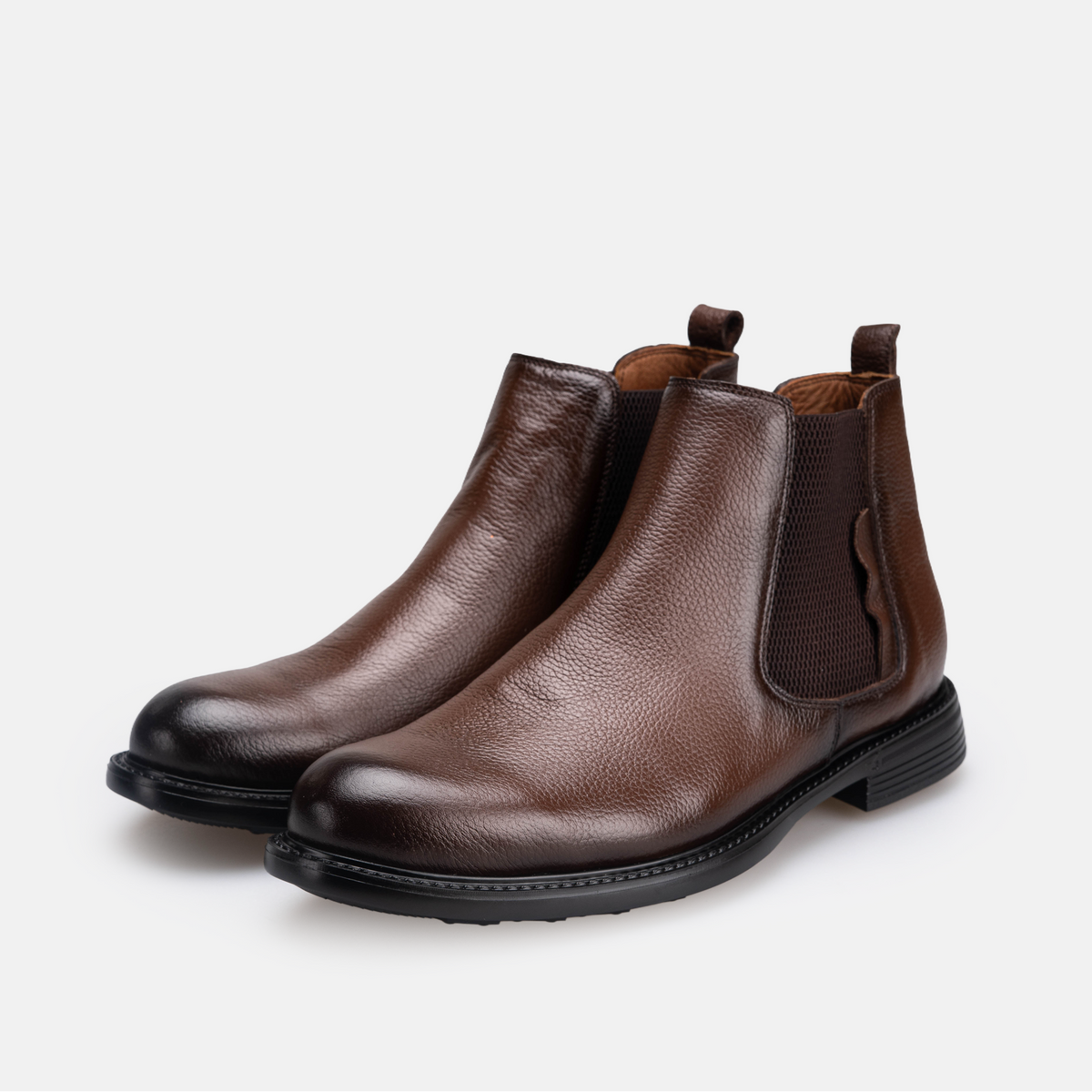 Volzak 5534 Bottine en cuir Marron Grainé