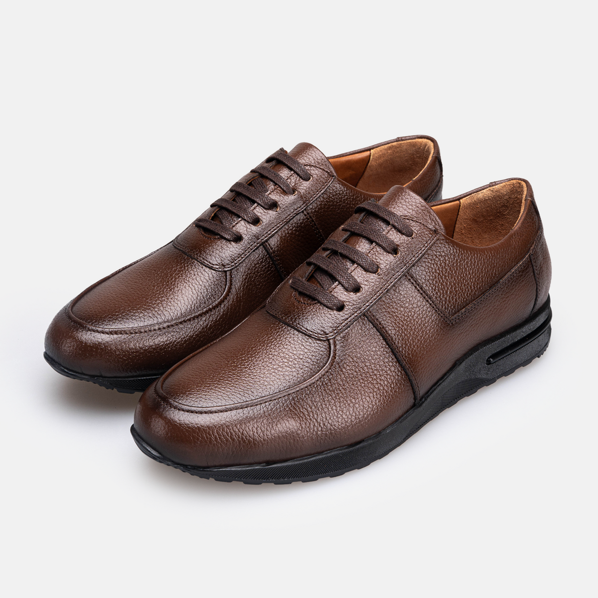 Volzak 5527 basket en cuir Marron Grainé