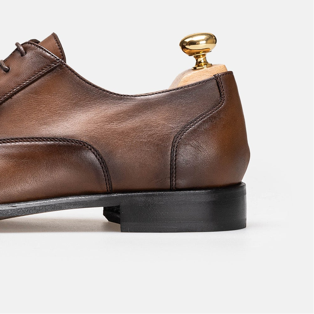 Volzak 5345 chaussure en cuir Marron Vintage