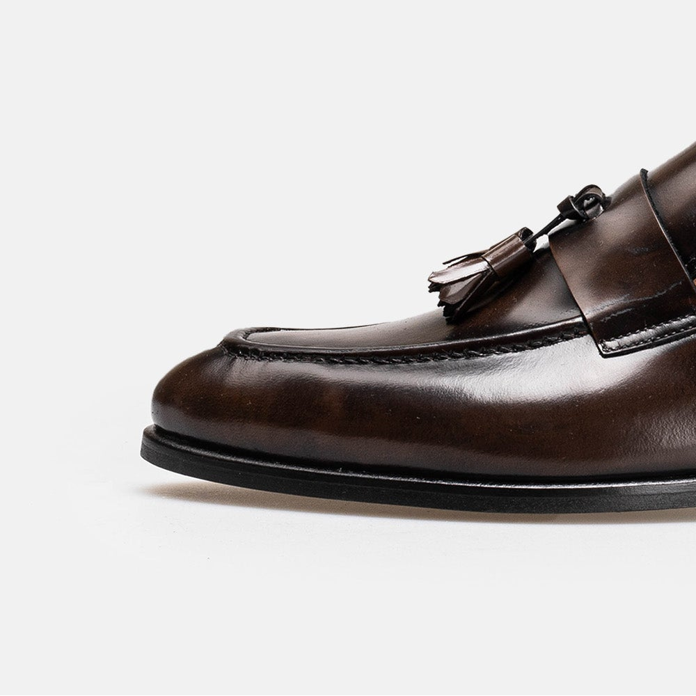 Volzak 5346 chaussure en cuir Démasquable Marron vintage