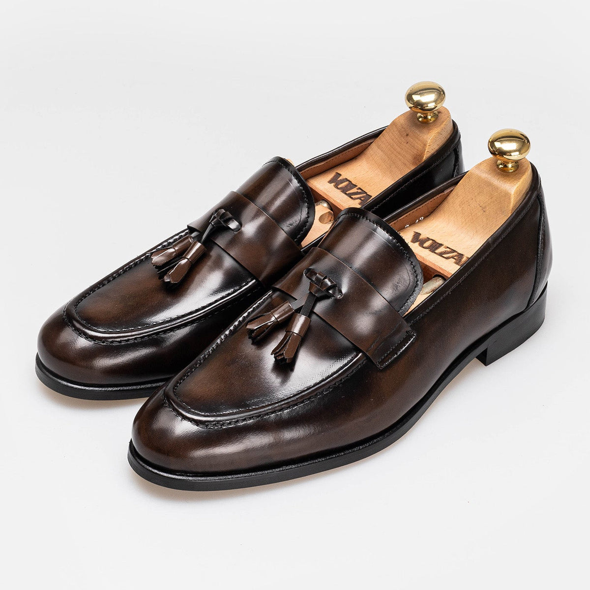 Volzak 5346 chaussure en cuir Démasquable Marron vintage