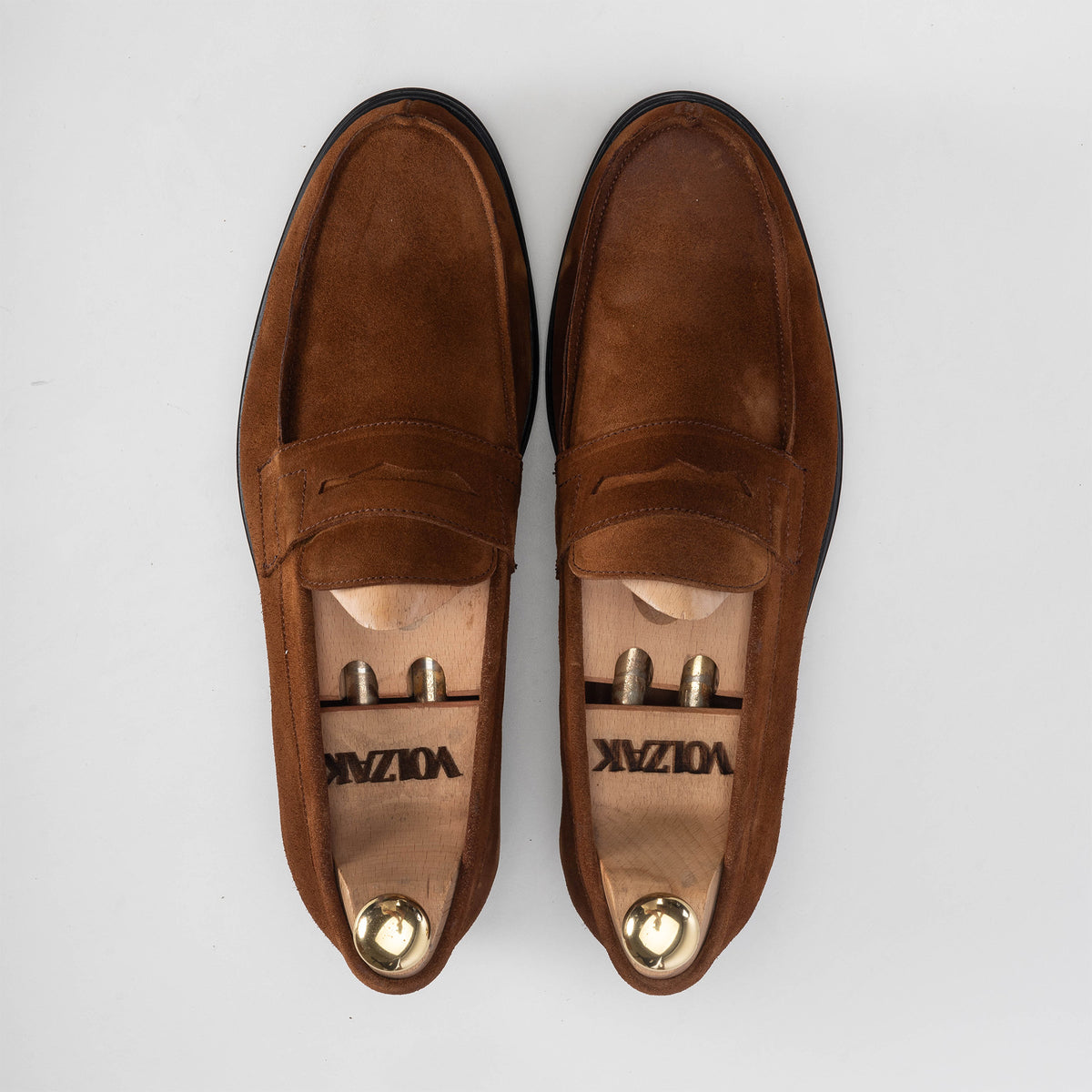 Volzak 5157 mocassin en daim camel