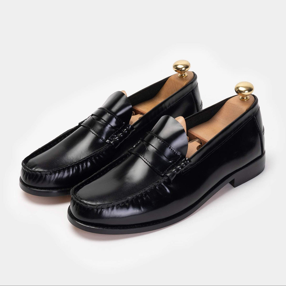 Volzak 315 Mocassin penny en cuir Démasquable Noir