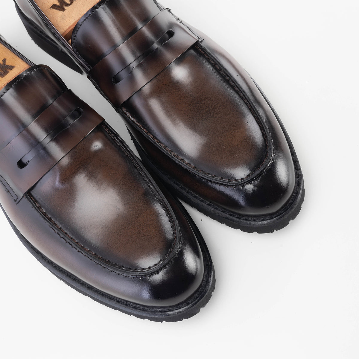 Volzak 5164 chaussure en cuir Démasquable marron