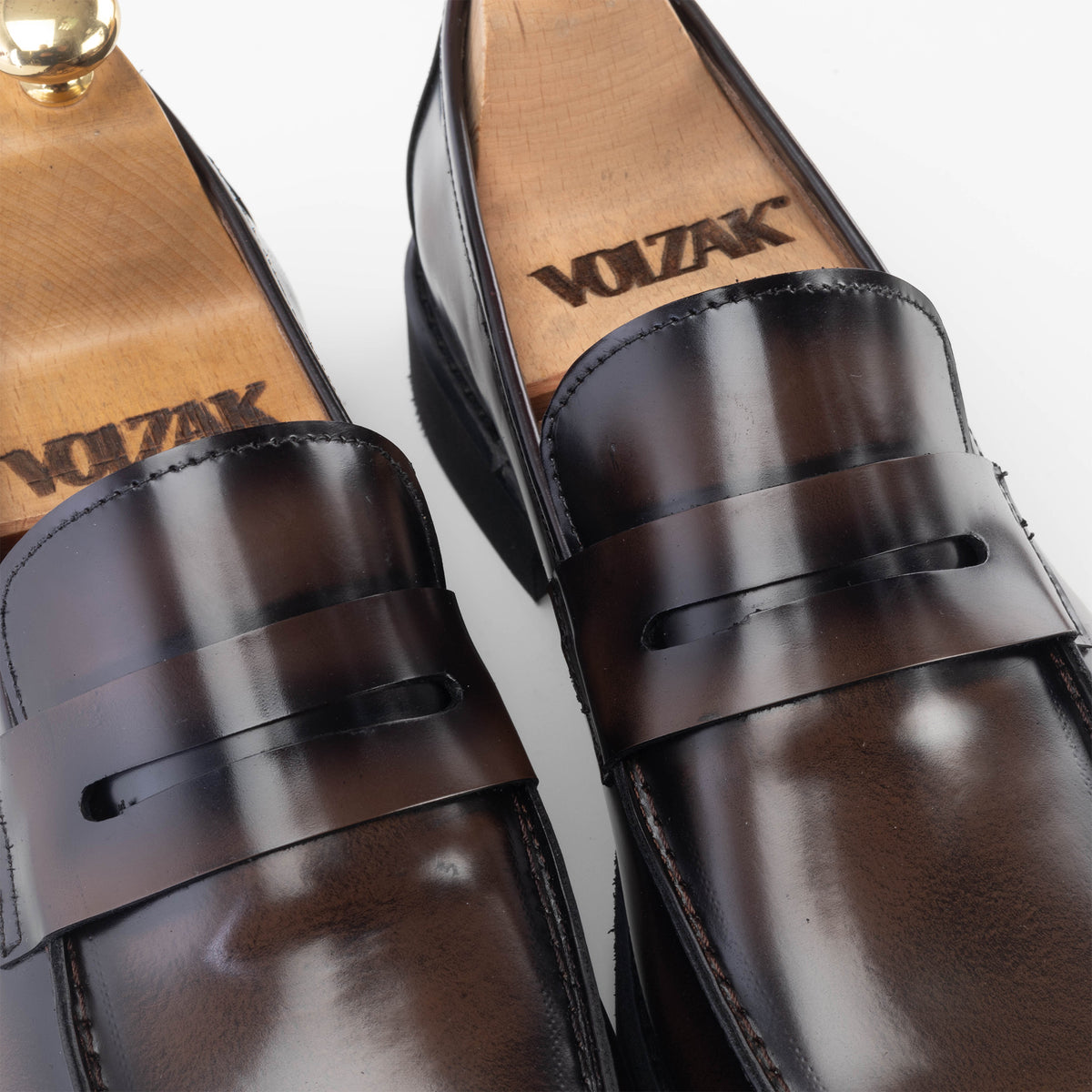 Volzak 5164 chaussure en cuir Démasquable marron