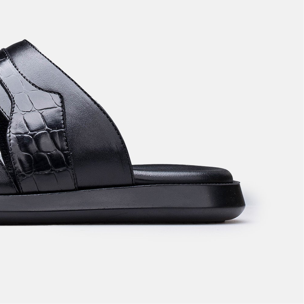 Volzak 5412 Sandale en cuir Noir