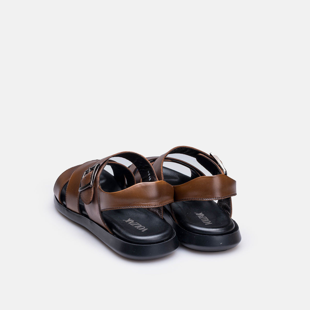 Volzak 5415 Sandale en cuir Marron Vintage